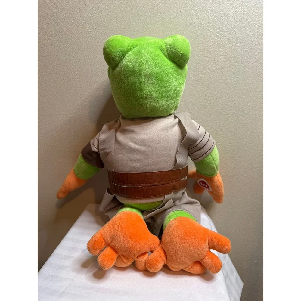 Build-A-Bear Star Wars Jedi Frog Plush Green Orange 18 inch Stuffed Animal Toy